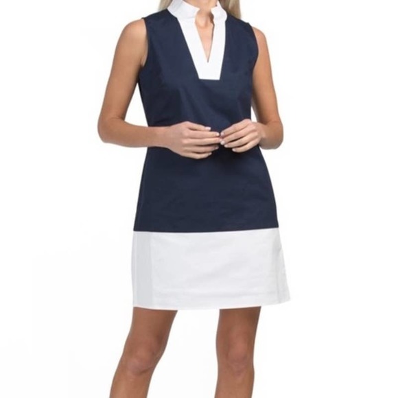 STS SAIL TO SABLE Mini Dress ColorblockTunic Shift NWT Size XS Navy White - Picture 1 of 10